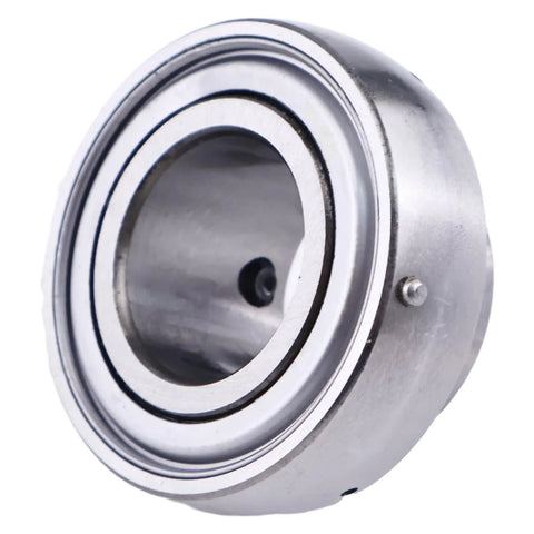 Close-up of Set Of 2 1 Inch Insert Ball Bearings SB205-16 FHS205-16 AS205-100 YA100RRB, spherical outer design, metal construction.
