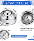 30 Pcs 1" Roller Ball Transfer Bearing 400 Lbs Load Capacity Carbon Steel Round Ball Transfer Unit Universal Casters