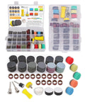1 Inch Wet And Dry Sanding Discs And Drums Kit for Rotary Tool 60 to 10000 Grit, showing 268-piece set with shank, discs, and drums