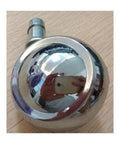 1.5" inch Shepherd Round ball Metal - Chrome Plating Caster Wheel with a shiny chrome finish on a wooden surface