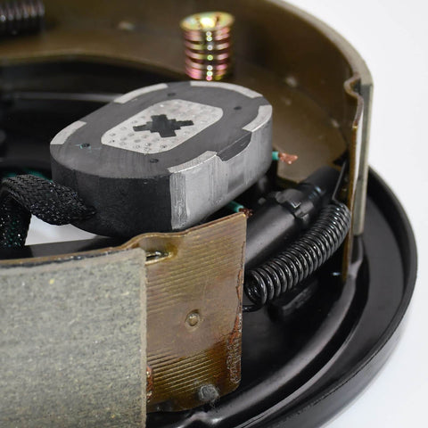 Close-up of 10 Inch Electric Trailer Brake Magnet Kit for 10 By 2-1/4 Inch Brakes, showing magnet and springs