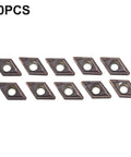 10 Pack DCMT070204-SM Carbide Indexable Inserts For Lathe Turning And Milling Pro Grade Precision For Stainless Steel