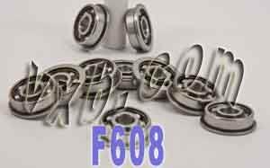 10 Flanged Open Bearing F608 8x22x7 - VXB Ball Bearings