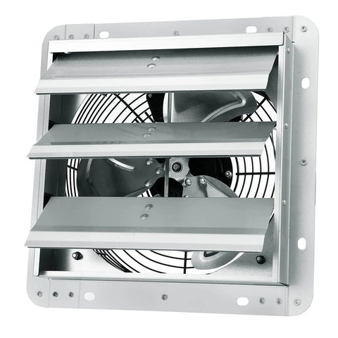 10 Inch Shutter Exhaust Fan With 820 CFM High Speed Aluminum Wall Mount Attic Fan For Ventilation And Cooling In Greenhouses Garages Sheds And Shops With AC Motor FCC Listed By VEVOR
