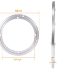 Heavy Duty Aluminum Turntable Bearings Swivel Plate for Dining Tables and Workbenches 10 Inch Diameter, side and top view