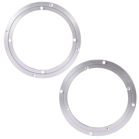 Heavy Duty Aluminum Turntable Bearings Swivel Plate For Dining Tables And Workbenches 10 Inch Diameter with visible holes