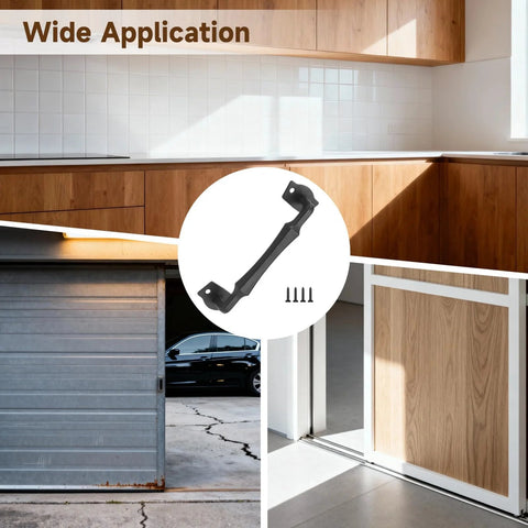 10 Inch Sliding Barn Door Handle Hardware In Matte Black Cast Iron Rustic Barn Door Pull With Mounting Screws for Various Applications