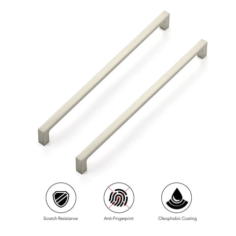 30 Pack 10 Inch Solid Square Cabinet Pulls In Brushed Nickel For Kitchen Cabinets And Drawers Durable