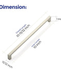 Dimensions of 30 Pack 10 Inch Solid Square Cabinet Pulls In Brushed Nickel For Kitchen Cabinets And Drawers Durable Solid Construction Easy Installation Center To Center Spacing 1 Inch Modern Enduring Hardware For Home Renovations.
