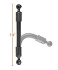 10 Inch Flexible Dual Ball Mount Extension Arm with aluminum and composite construction for 1 inch and 25mm dual ball sockets.