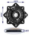 10 Inch Bar Stool Swivel Plate Heavy Duty Base With Solid Ring Ball Bearings 600 Lb Capacity Replacement Swivel Seat