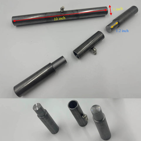 10 Inch Weld On Hinges Heavy Duty Black 2 Pack Greasable Ramp Door Hinges with parts and measurements displayed.