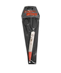 10 Inch Bent Handle Industrial Shears in packaging for heavy duty cutting of upholstery, carpet, durable blades visible.