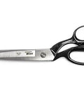 10 Inch Bent Handle Industrial Shears for Heavy Duty Cutting of Upholstery, Carpet, and Drapery Materials on white background