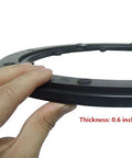 Close-up of 10 Inch Heavy Duty Lazy Susan Hardware Plastic Rotating Turntable Bearing with Steel Ball Bearings being held to show thickness