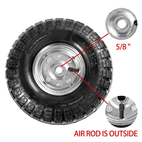 ✝️ 10" heavy-duty replacement tires, 4.10/3.50-4" for gorilla carts, hand trucks, generators, lawn mowers & garden wagons - close-up view