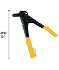 Riveting 10 Foot Assembly Tool With Durable Rivets For Fast Metal Fabrication And DIY Projects, Heavy Duty Riveting Set For Home Workshop And Professional Use By Pretul, showing black and yellow tool with 10-inch length.