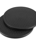 Black 4 Pack 10 Inch Rotating Swivel Turntables with 360 Degree Rotation and Steel Ball Bearings, stackable view.