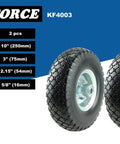 ✝️ Kf4003 twin pack 10-inch solid rubber tire wheels replacement 3.00-4 tires wheels flat free with 5/8 inch bearings