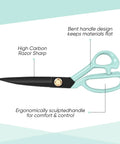 Heavy Duty Tailor Scissors For Multi Purpose Sewing And Crafting Fabric Leather Cutting Industrial Sharp Shears 10 Inch Green