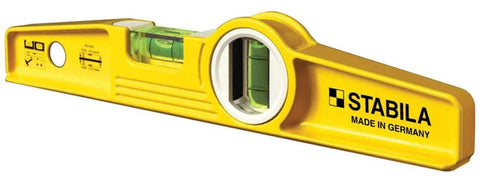 Compact 10 Inch Die Cast Torpedo Level With One Horizontal And One Vertical Vial Provides Fast Accurate Checks On Flat Surfaces Ideal For Tile Cabinetry And Carpentry Work For Precise Framing Tasks On Busy Job Sites