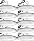 Ridiculously Bright 10 Pack 150W UFO LED High Bay Lights 6000K Daylight 120VAC IP66 Waterproof 21050LM for indoor use