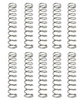 10 Pack Compression Springs, 304 Stainless Steel, High Elasticity And Stability, Durable DIY Springs For Crafts, Home Appliances And Mechanical Projects, 10mm Outer Diameter, 1mm Wire Diameter, 50mm Length displayed front view