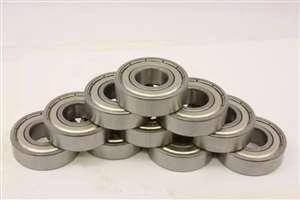 Stack of 10-Pack 61800ZZ 10x19x5mm Double Shielded ABEC-5 Ball Bearings made of chrome steel