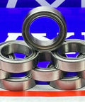 10-Pack 6700ZZ 10x15x4 Metal 10mm Bore Shielded Bearings stacked