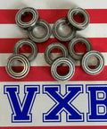 10-Pack 6800ZZ 10x19x5mm Double Shielded 10mm Bore Bearings in a circle on a VXB branded surface