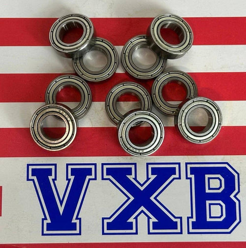 10-Pack 6800ZZ 10x19x5mm Double Shielded 10mm Bore Bearings in a circle on a VXB branded surface