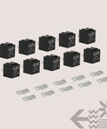 10 Pack Bosch Style 5 Pin 12V SPDT Automotive Relays Set With 30A Or 40A Switching Ground 85 VDC 30 Trigger 86 NC 87a NO 87