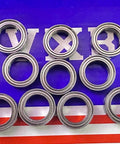 10-Pack Ceramic Bearings 6700ZZ 10x15x4 Shielded Ball Bearings arranged on a table