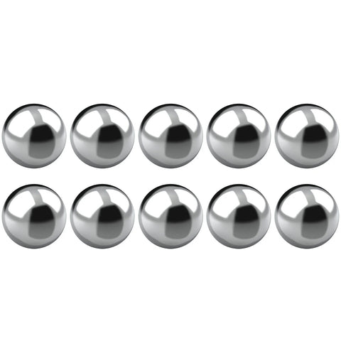 10 Pack 1/2 Inch Precision Chrome Steel Ball Bearings G25 AISI 52100 Hardened Built To Last For Heavy Duty Industrial Use Replacement For Bicycles