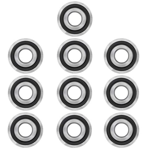 Premium 10 Pack Flanged Ball Bearings for 3/4 Inch Shafts and 1-3/8 Inch Hubs with Dual Seals Deep Groove for Lawn Mowers