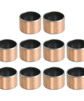 10 Pack Sleeve Bearings 1 Inch Bore One And One Eighth Inch Outer Diameter Three Quarter Inch Length Oilless Self Lubricating Bushings displayed