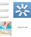 10 Pack Sealing Clip Zipper With Sliding Grip Airtight Vacuum Storage Bags Seals for fresh food in use and display