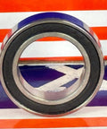 10-Pack Premium Bearings 6802-2RS 15x24x5mm 6802R5 - Sealed 6802RS front view of rubber sealed ball bearing.