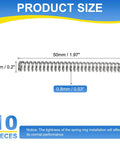 10 Pack Stainless Steel Compression Springs, 5mm Outer Diameter, 0.8mm Wire, 50mm Length, 304 Grade, Ideal For DIY Projects