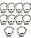 10 Pack M3 Stainless Steel Lifting Eye Nuts With Shoulder Ring For Rigging And Lifting 304 Stainless Metric Thread, Multiple Nuts