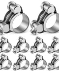 10 Pack T Bolt Hose Clamps 23 To 25 Mm Outer Diameter Heavy Duty Stainless Steel 304 T Slot Clamp For Radiator Diesel Heater Exhaust