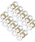 10 Pack F6 12M Thrust Ball Bearing Set For Machine Tools With Washer Chrome Steel 6mm By 12mm By 4.5mm displayed.