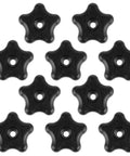 10 Pcs 5/16-18 Female Thread T Track Knobs For Woodworking Jigs And Fixtures Plastic Thumb Screws And Nuts, star shape, black