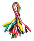 Bundled 10 Pieces and 5 Colors Test Lead Set & Alligator Clips, 20.5 inches / 22 AWG Copper Wire. Clips soldered to wires.