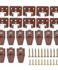 10 Piece Drawer Slide Track Guides for Center Mount Drawers Perfect For Dressers Nightstands and Chests These Replacement Guides Fit Center Mount 1 Drawer Systems and Are Easy To Install Please Verify Your Size Before Purchase. Plastic guides and screws shown.