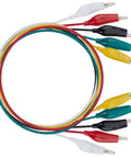 10 Pieces and 5 Colors Test Lead Set & Alligator Clips,20.5 inches / 22 AWG Copper Wire soldered and stamped, various colors, coiled.