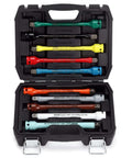 1/2" Drive Torque Limiting Extension Bar Set, 10-Piece Impact Torque Limiter Set with 8 Inch Color-Coded CR-MO Torque Sticks in case
