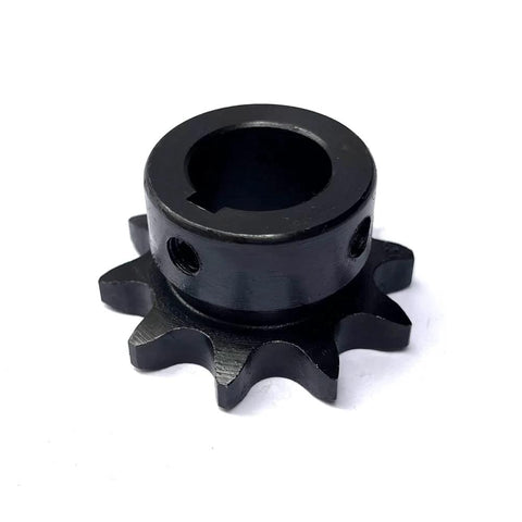 Hardened 10 Tooth Roller Chain Sprocket For 1/2 Inch Pitch B Type With 3/4 Inch Bore 0.187 Inch Keyway And Dual Setscrews At 90 Degrees