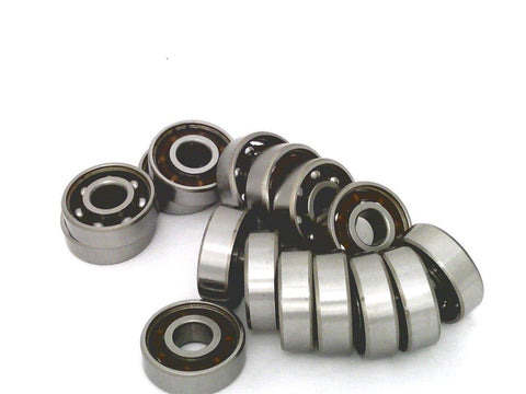 100 inline/Rollerblade/Skate Bearing Chrome Steel Open Ball bearing with Nylon Cage - VXB Ball Bearings