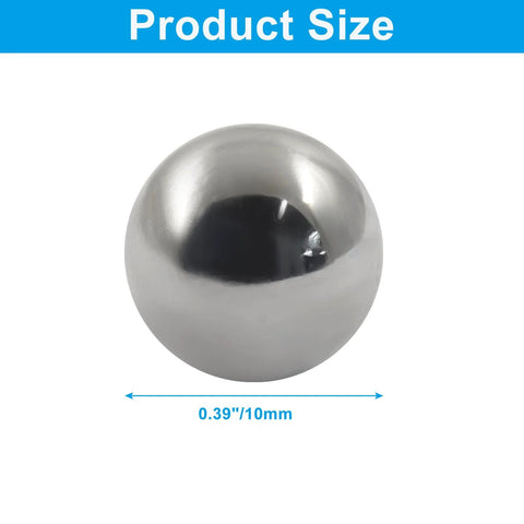 100 Pack 10mm Carbon Steel Bearing Balls For Industrial Equipment And DIY Projects, Precision Ground Polished Steel Balls